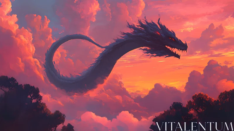 AI ART Sky Serpent at Dusk