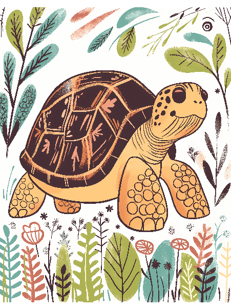 Nature-Inspired Turtle Art for Apparel