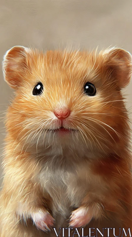 Charming Hamster Close-Up AI Image