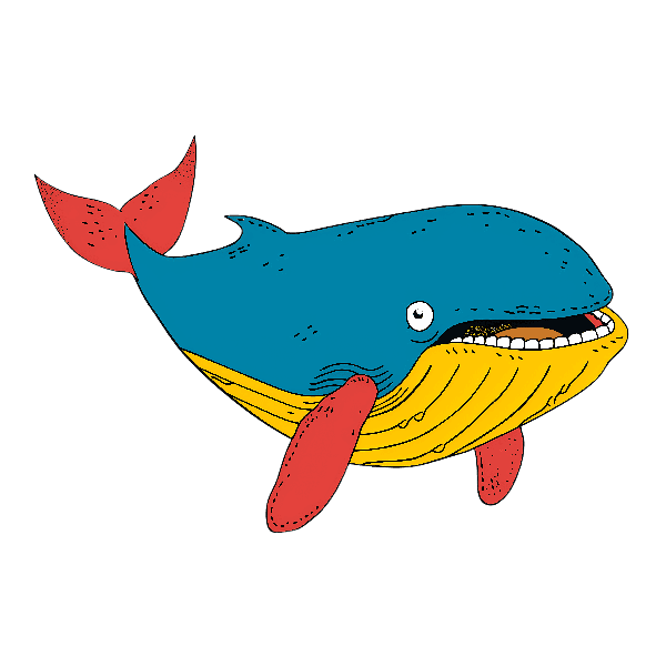 Cheerful Whale Graphic Tee