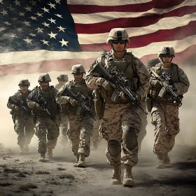 United States Army Troops on Patrol