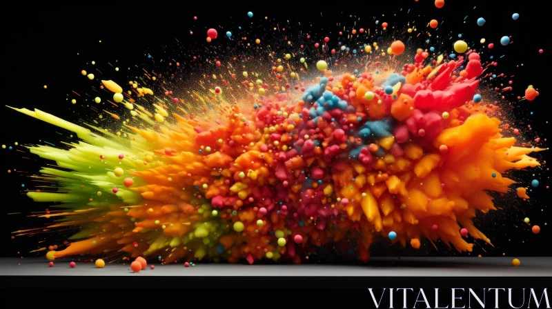 Colorful Explosion Artwork | Abstract Painting AI Image