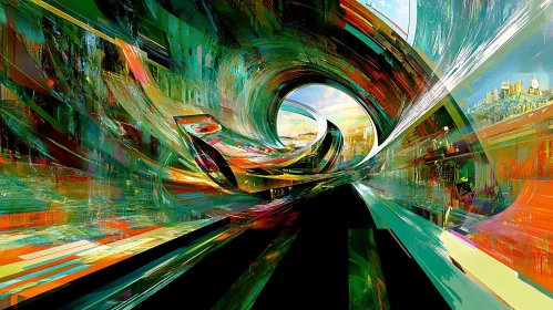 Swirling Abstract Composition