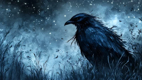 Night Raven Illustration