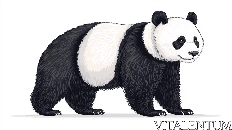 Panda Bear Detailed Art AI Image