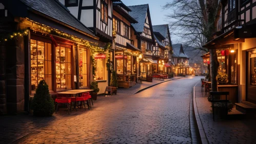 Evening Charm of a Southwestern German Street