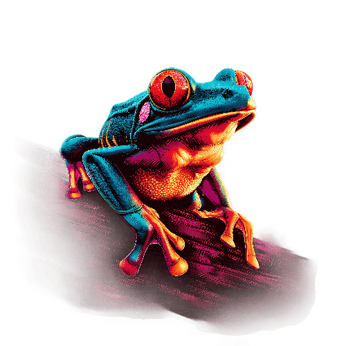 Red-Eyed Tree Frog Artistic T-Shirt Design