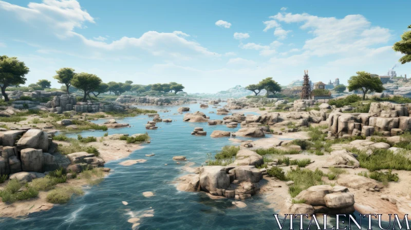 Whimsical Wilderness: A Nature-Inspired Visualization in Unreal Engine AI Image