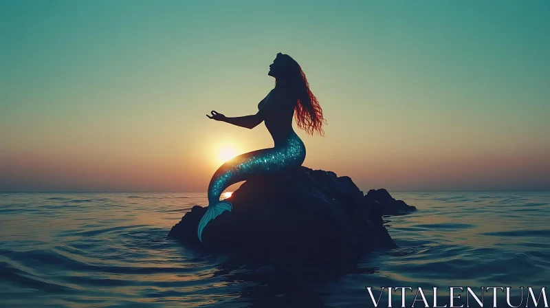 Mystical Mermaid at Sunset