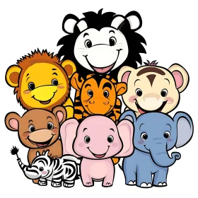 Cute Cartoon Animal Illustration