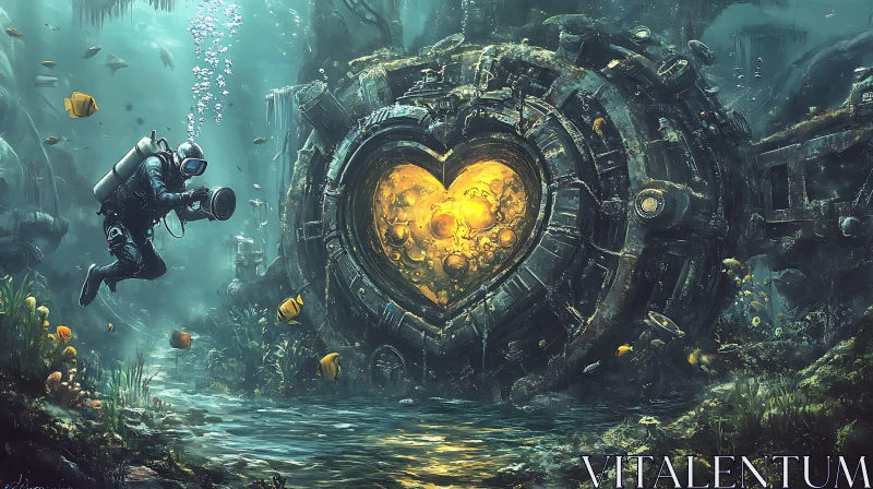 Submerged Heart Mechanism with Diver
