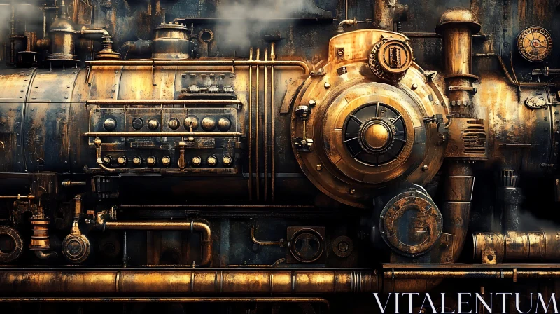 Intricate Steam Engine Machinery