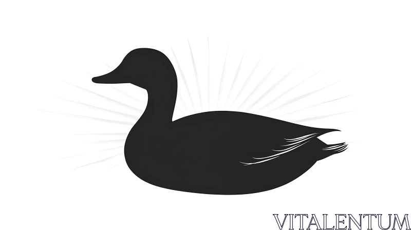 Monochrome Duck Illustration