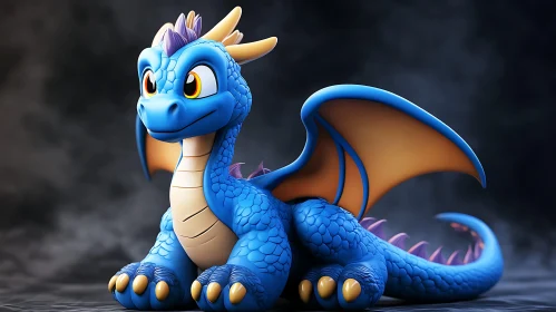 Enchanting Dragon Figure with Amber Wings