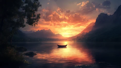 Sunset Lake Serenity