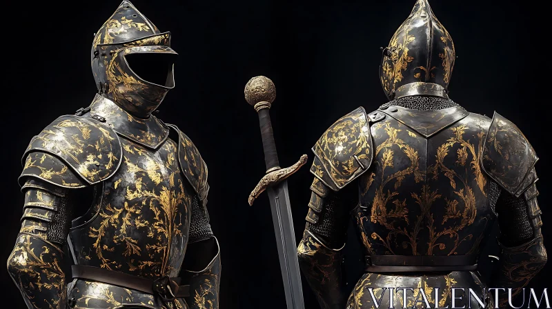 Medieval Knight Armor and Sword