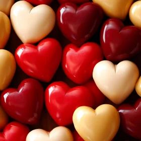 Heart Shaped Candies Close Up