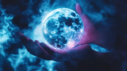 Glowing Orb Held in Gentle Hands