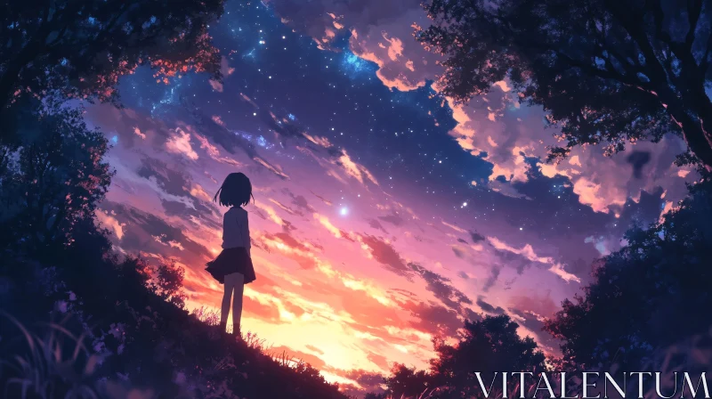 Sunset Silhouette Anime