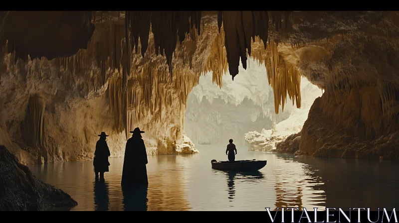 Tranquil Cave Waterway Scene