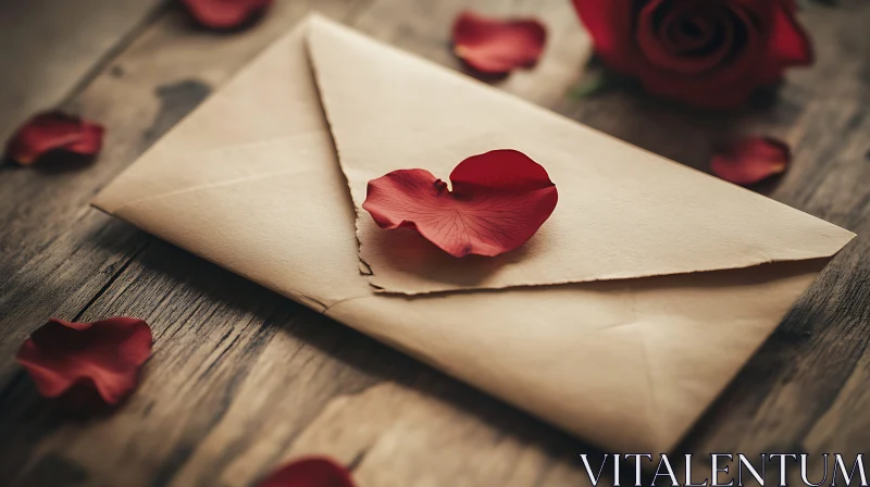 Vintage Love Letter with Rose Petals