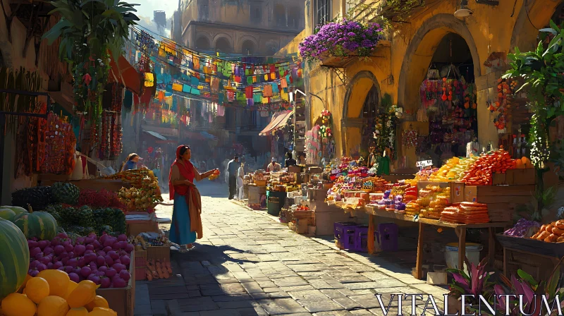 Colorful Market Street View