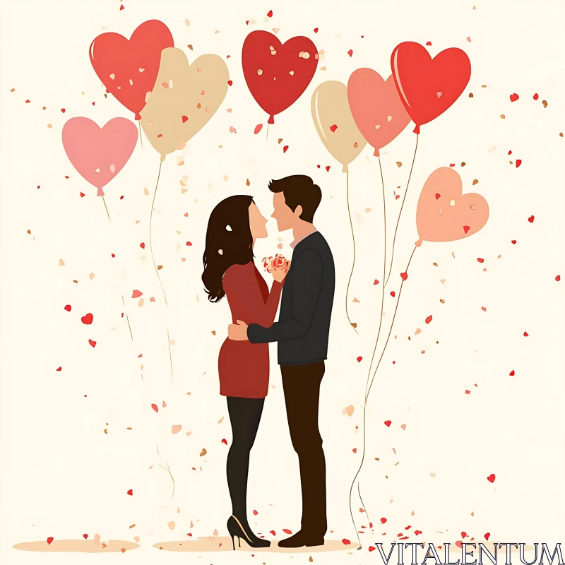Embracing Love with Balloons