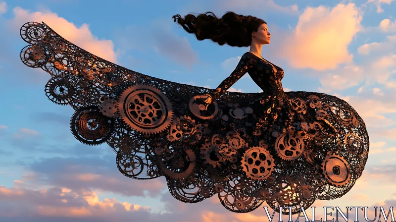 Steampunk Dress in the Clouds
