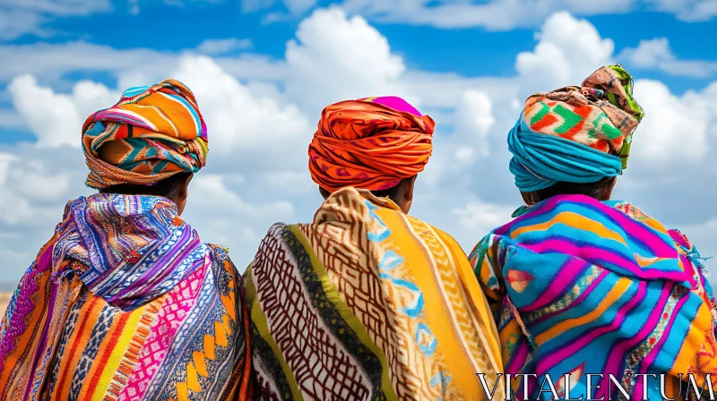 Colorful Turbans and Cloudy Skies