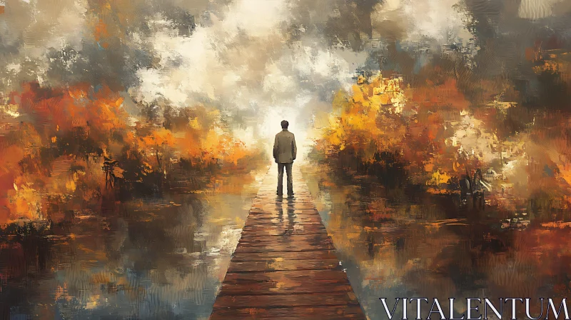 Man on a Path Painting