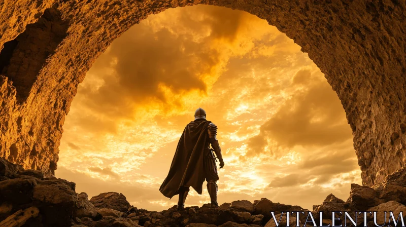 AI ART Golden Hour Warrior