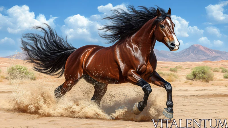 Desert Freedom: Horse in Motion