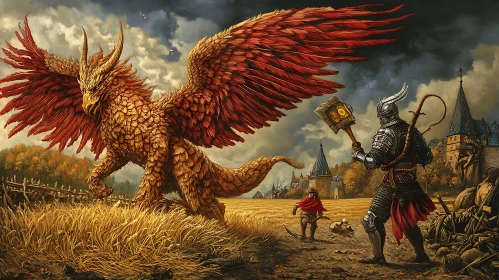 Medieval Griffin Encounter