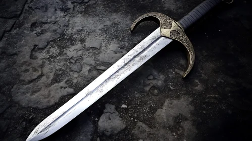 Ornate Sword Still Life