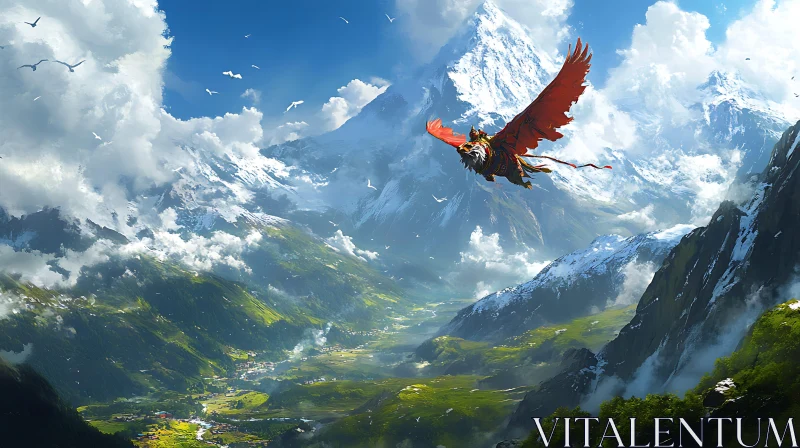 Majestic Gryphon Soaring Through the Skies