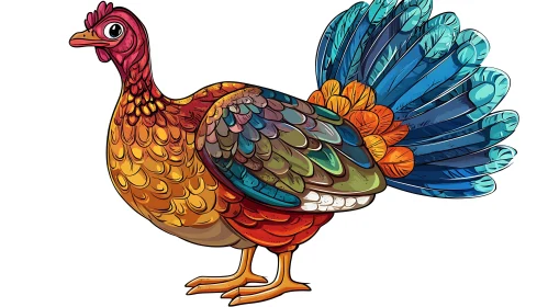 Vibrant Rooster with Detailed Feathering