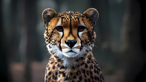 Cheetah Portrait in Forest