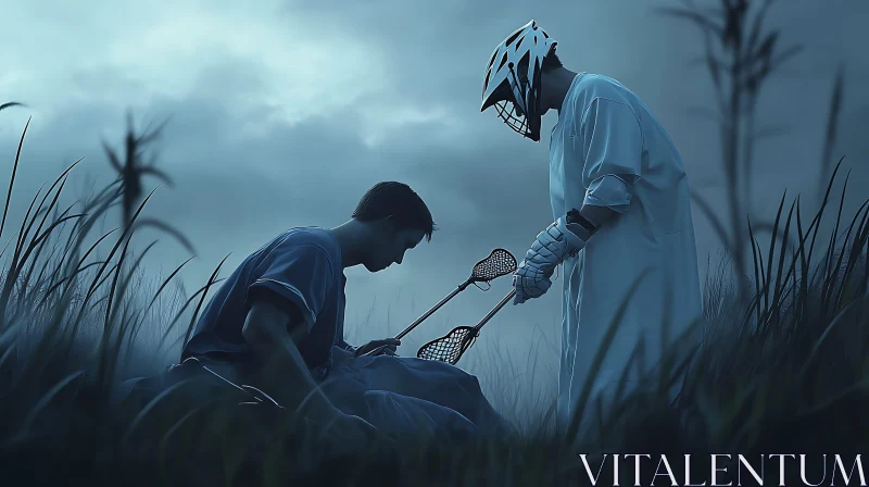 Lacrosse Players in Harmony
