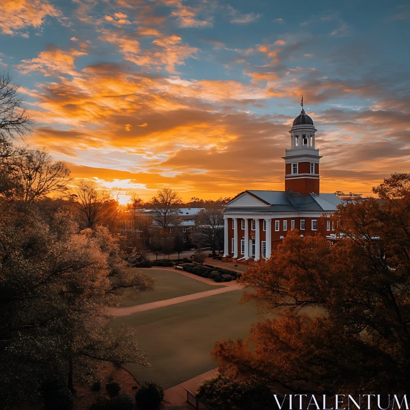 Autumn Sunset at University