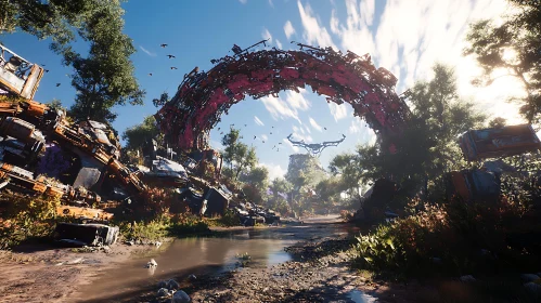 Post-Apocalyptic Scrap Metal Arch