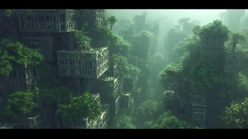 City Ruins Reclaimed by Nature