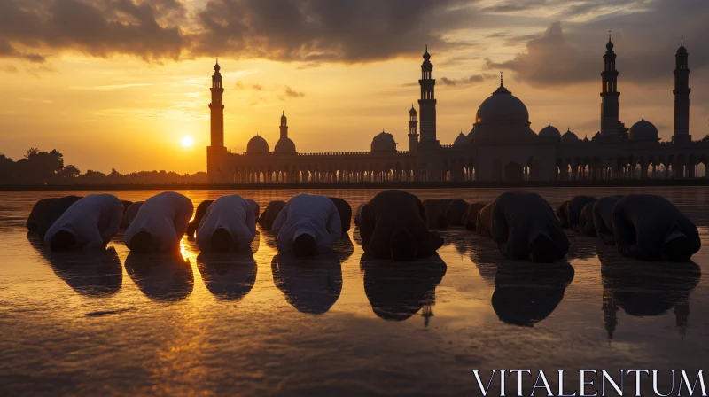 Sunset Prayers at the Mosque