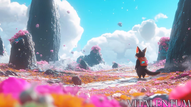 Whimsical Cat Adventure