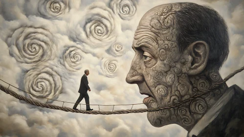 Walking the Line: A Surreal Encounter