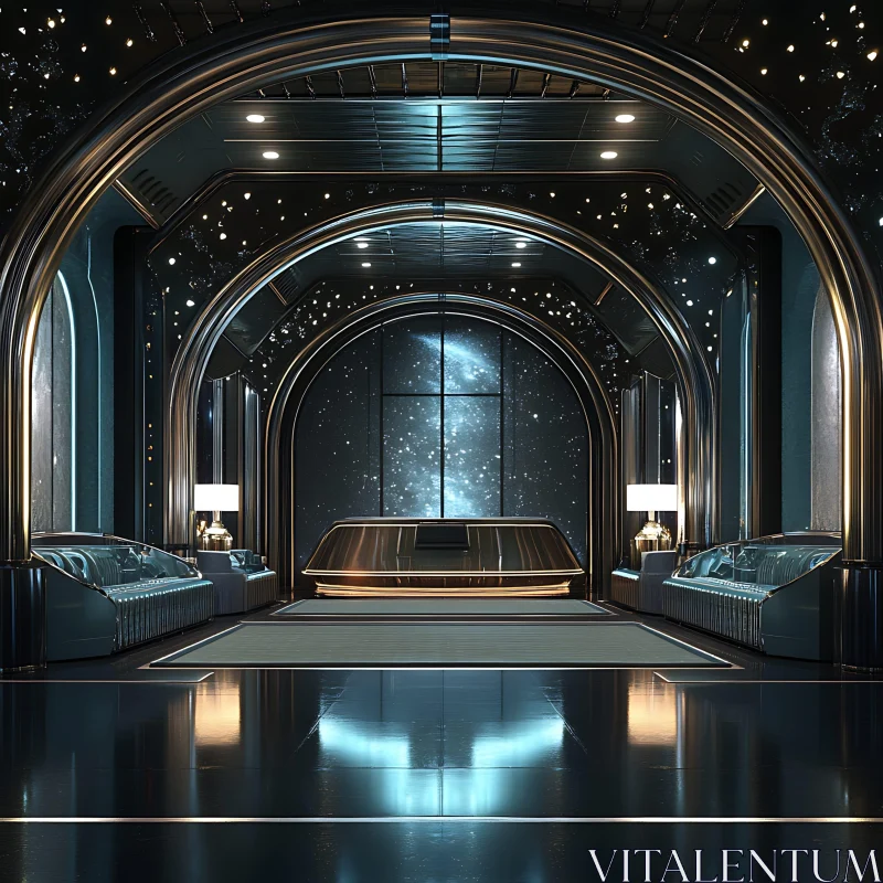 High-Tech Interior with Space Elements