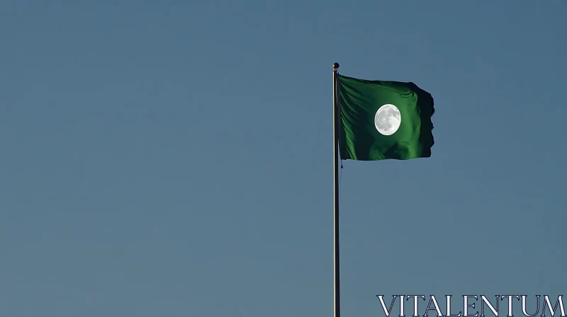 Flag against Blue Sky