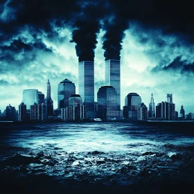 Urban Skyline with Towering Buildings