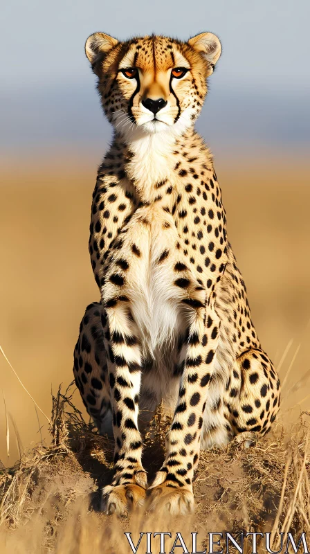 Cheetah Poised in Natural Habitat