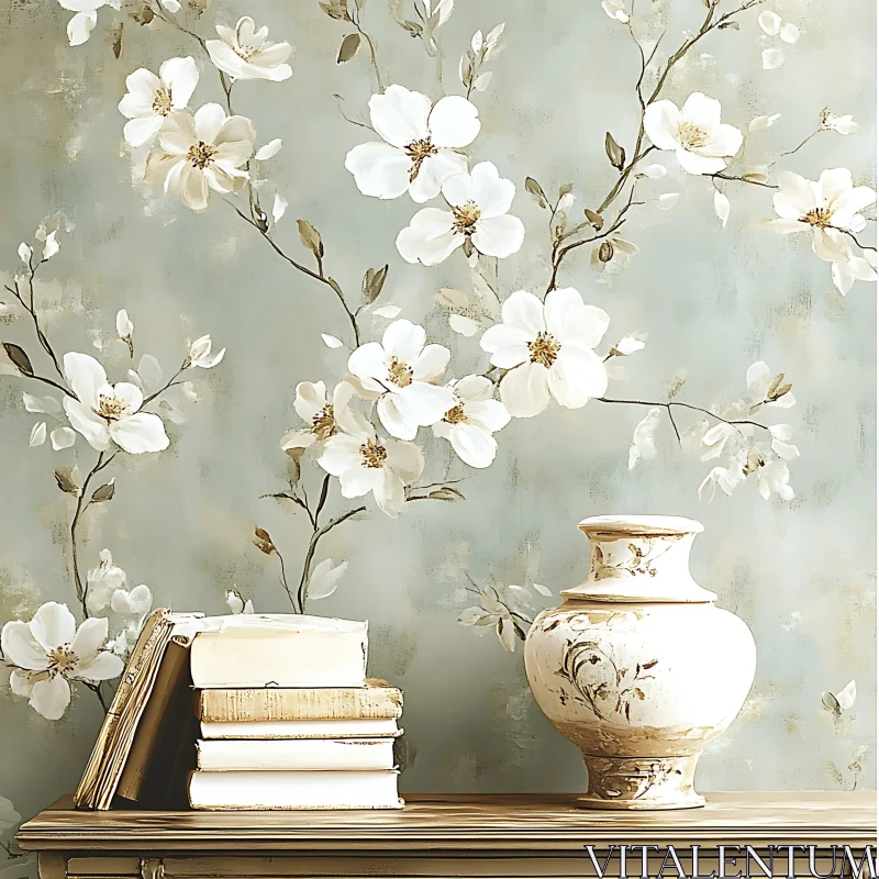 Classic Floral Wallpaper and Vintage Decor