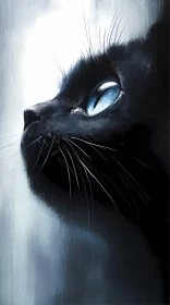 Feline Gaze in the Shadows